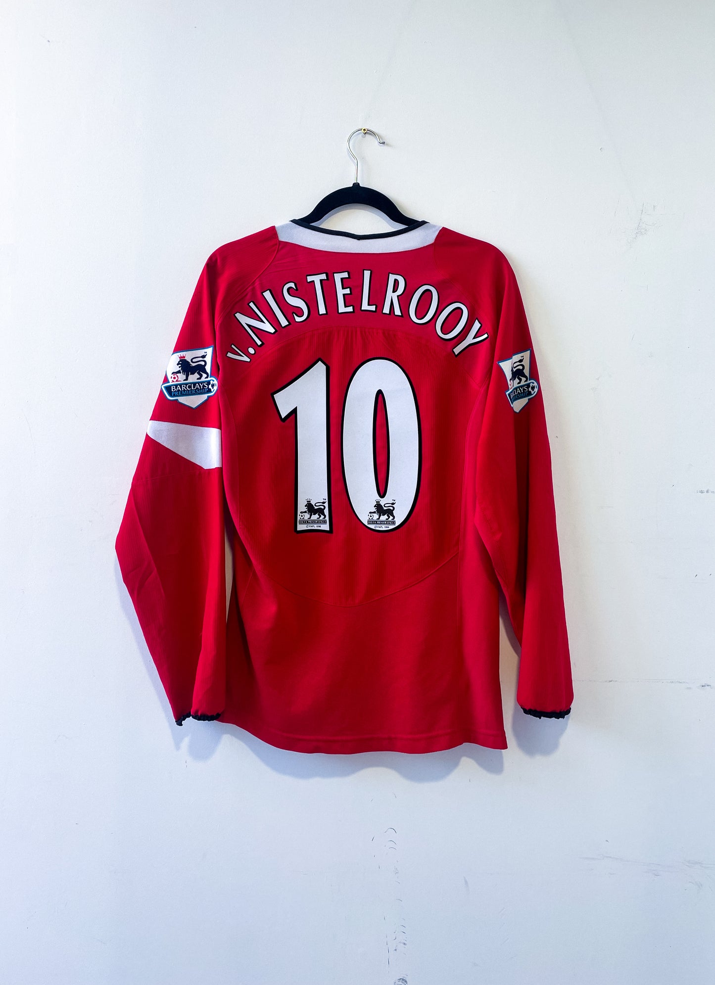 MANCHESTER UNITED 2004/06 LOCAL MANGAS LARGAS #10 v. NISTELROOY (S) NIKE