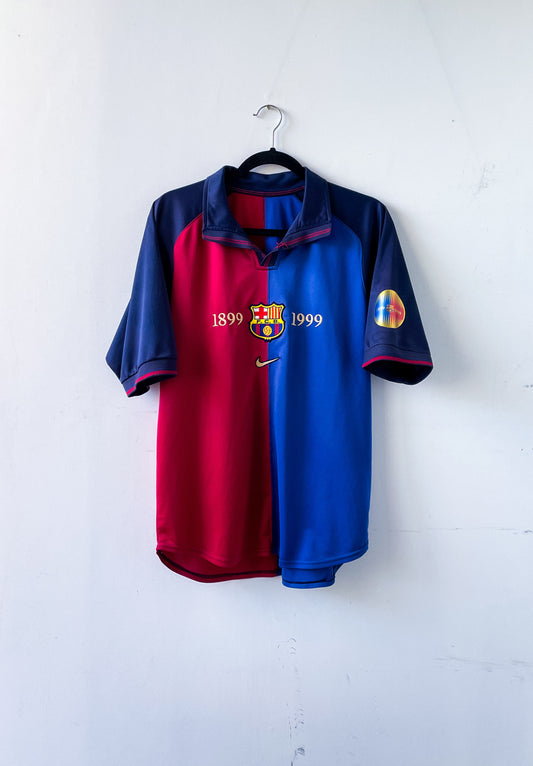 FC BARCELONA 1999/00 LOCAL CENTENARIO REMAKE (S) #11 RIVALDO NIKE